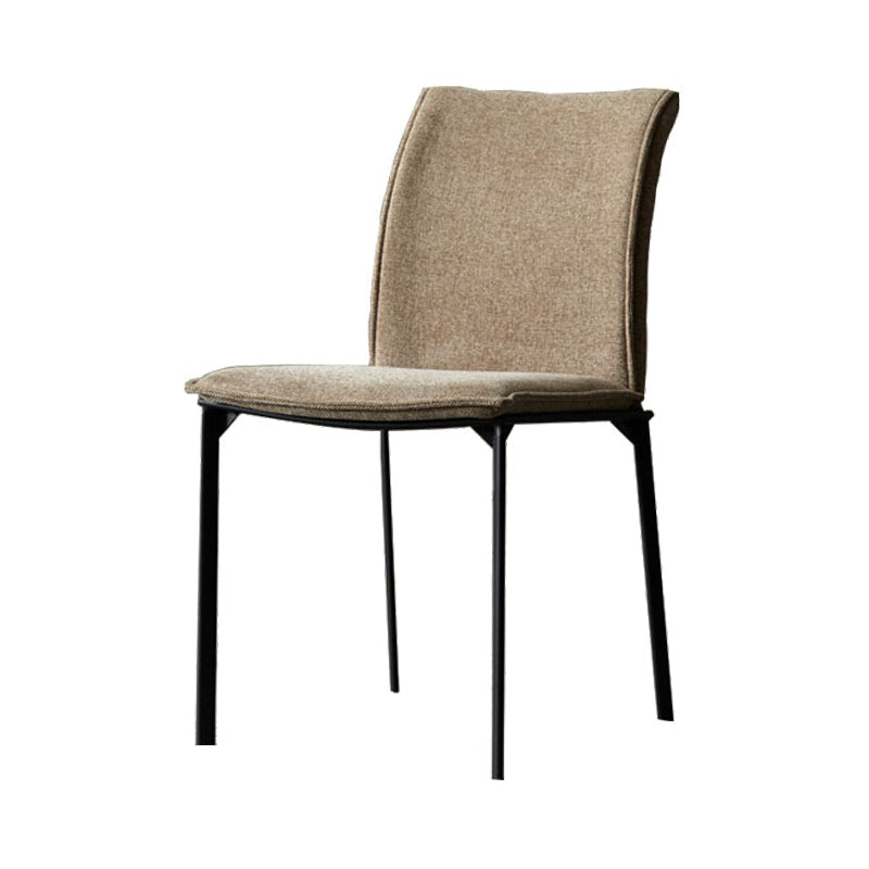 Modern Style Dining Chair Metal Dining Armless Side Chairs for Kitchen Khaki 1 Piece Clearhalo ' kitchen&dining_furn' 'Dining Chairs' 'Dining Tables & Seating' 'dining_chair' 'furn' 'furn_dining_chair' 'Furniture' 'furniture_dining_chair' 'Kitchen & Dining Furniture' 'kitchen' 4468244
