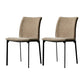 Modern Style Dining Chair Metal Dining Armless Side Chairs for Kitchen Khaki 2 Piece Set Clearhalo ' kitchen&dining_furn' 'Dining Chairs' 'Dining Tables & Seating' 'dining_chair' 'furn' 'furn_dining_chair' 'Furniture' 'furniture_dining_chair' 'Kitchen & Dining Furniture' 'kitchen' 4468245