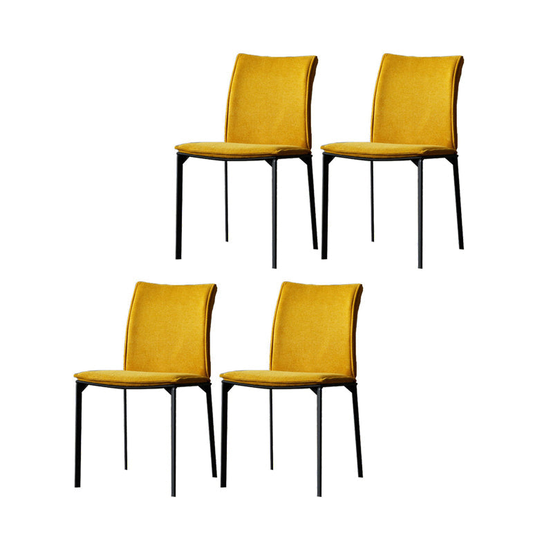 Modern Style Dining Chair Metal Dining Armless Side Chairs for Kitchen Ginger 4 Piece Set Clearhalo ' kitchen&dining_furn' 'Dining Chairs' 'Dining Tables & Seating' 'dining_chair' 'furn' 'furn_dining_chair' 'Furniture' 'furniture_dining_chair' 'Kitchen & Dining Furniture' 'kitchen' 4468251