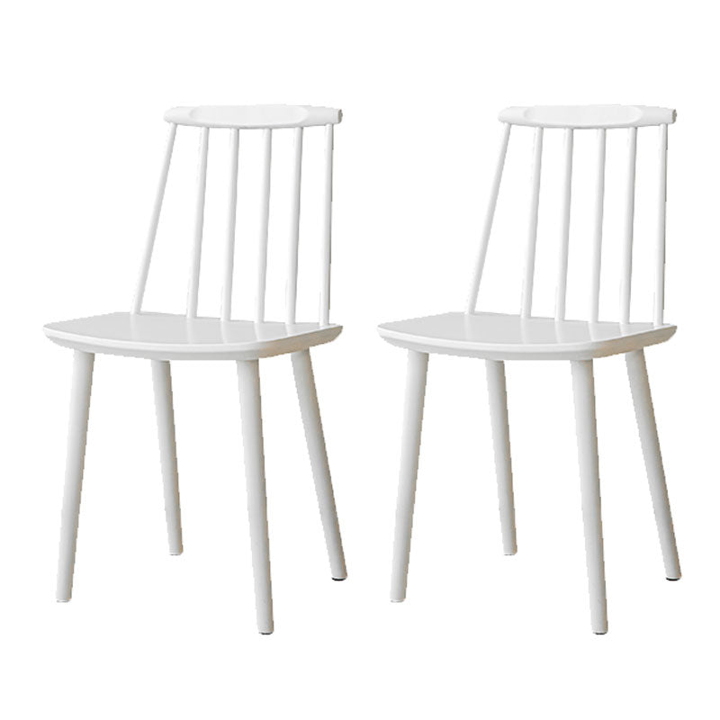 Contemporary Homestay Slat Back Side Chair Solid Wood Dining Chair for Kitchen White 2 Piece Set Clearhalo ' kitchen&dining_furn' 'Dining Chairs' 'Dining Tables & Seating' 'dining_chair' 'furn' 'furn_dining_chair' 'Furniture' 'furniture_dining_chair' 'Kitchen & Dining Furniture' 'kitchen' 4468257