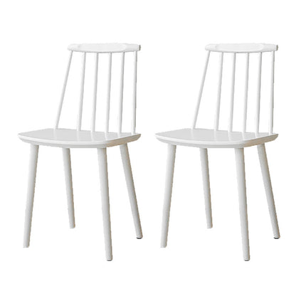 Contemporary Homestay Slat Back Side Chair Solid Wood Dining Chair for Kitchen White 2 Piece Set Clearhalo ' kitchen&dining_furn' 'Dining Chairs' 'Dining Tables & Seating' 'dining_chair' 'furn' 'furn_dining_chair' 'Furniture' 'furniture_dining_chair' 'Kitchen & Dining Furniture' 'kitchen' 4468257