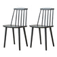 Contemporary Homestay Slat Back Side Chair Solid Wood Dining Chair for Kitchen Black 2 Piece Set Clearhalo ' kitchen&dining_furn' 'Dining Chairs' 'Dining Tables & Seating' 'dining_chair' 'furn' 'furn_dining_chair' 'Furniture' 'furniture_dining_chair' 'Kitchen & Dining Furniture' 'kitchen' 4468260