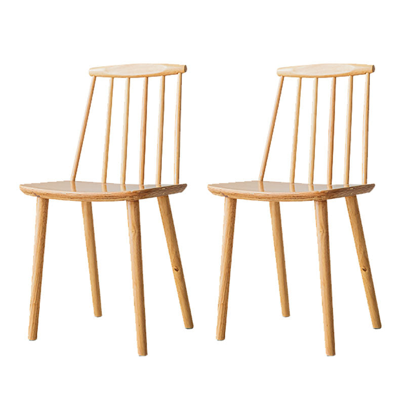 Contemporary Homestay Slat Back Side Chair Solid Wood Dining Chair for Kitchen Natural 2 Piece Set Clearhalo ' kitchen&dining_furn' 'Dining Chairs' 'Dining Tables & Seating' 'dining_chair' 'furn' 'furn_dining_chair' 'Furniture' 'furniture_dining_chair' 'Kitchen & Dining Furniture' 'kitchen' 4468263