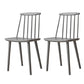Contemporary Homestay Slat Back Side Chair Solid Wood Dining Chair for Kitchen Grey 2 Piece Set Clearhalo ' kitchen&dining_furn' 'Dining Chairs' 'Dining Tables & Seating' 'dining_chair' 'furn' 'furn_dining_chair' 'Furniture' 'furniture_dining_chair' 'Kitchen & Dining Furniture' 'kitchen' 4468264