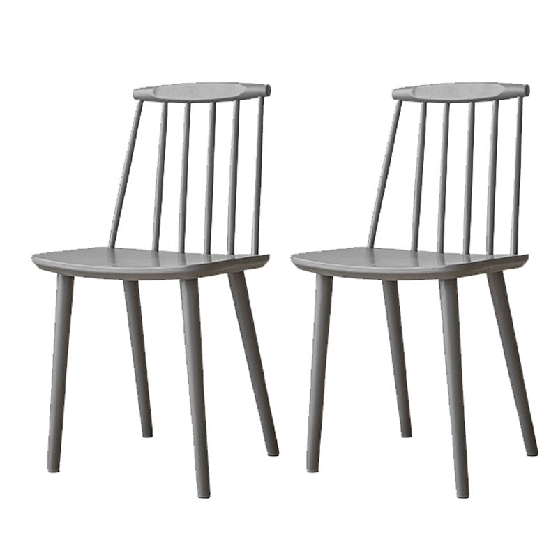 Contemporary Homestay Slat Back Side Chair Solid Wood Dining Chair for Kitchen Grey 2 Piece Set Clearhalo ' kitchen&dining_furn' 'Dining Chairs' 'Dining Tables & Seating' 'dining_chair' 'furn' 'furn_dining_chair' 'Furniture' 'furniture_dining_chair' 'Kitchen & Dining Furniture' 'kitchen' 4468264