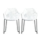 Industrial Design Open Back Dining Side Chairs Rattan Patio Dining Side Chair White 2 Piece Set Clearhalo ' kitchen&dining_furn' 'Dining Chairs' 'Dining Tables & Seating' 'dining_chair' 'furn' 'furn_dining_chair' 'Furniture' 'furniture_dining_chair' 'Kitchen & Dining Furniture' 'kitchen' 4468282
