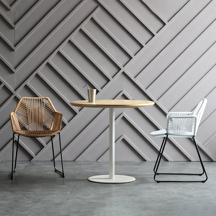 Industrial Design Open Back Dining Side Chairs Rattan Patio Dining Side Chair Clearhalo ' kitchen&dining_furn' 'Dining Chairs' 'Dining Tables & Seating' 'dining_chair' 'furn' 'furn_dining_chair' 'Furniture' 'furniture_dining_chair' 'Kitchen & Dining Furniture' 'kitchen' 4468288