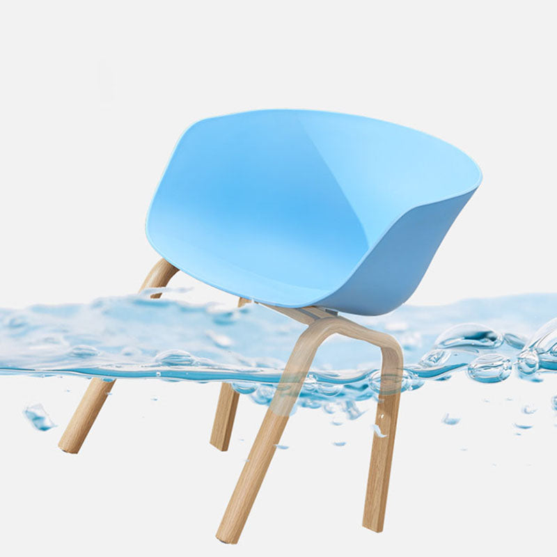 Contemporary Home Solid Back Arm Chair Leather Matte Finish Dining Chair Clearhalo ' kitchen&dining_furn' 'Dining Chairs' 'Dining Tables & Seating' 'dining_chair' 'Furniture' 'furniture_dining_chair' 'Kitchen & Dining Furniture' 'kitchen' 4468319