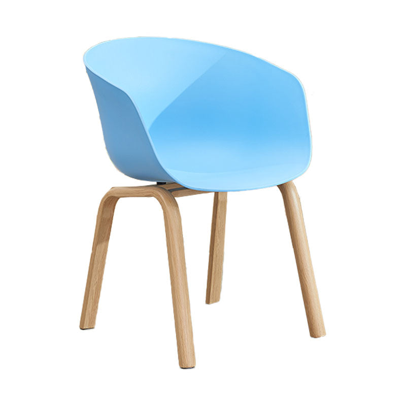 Contemporary Home Solid Back Arm Chair Leather Matte Finish Dining Chair Clearhalo ' kitchen&dining_furn' 'Dining Chairs' 'Dining Tables & Seating' 'dining_chair' 'Furniture' 'furniture_dining_chair' 'Kitchen & Dining Furniture' 'kitchen' 4468323