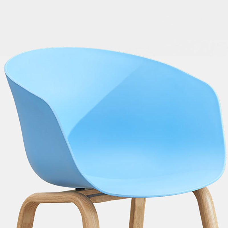 Contemporary Home Solid Back Arm Chair Leather Matte Finish Dining Chair Clearhalo ' kitchen&dining_furn' 'Dining Chairs' 'Dining Tables & Seating' 'dining_chair' 'Furniture' 'furniture_dining_chair' 'Kitchen & Dining Furniture' 'kitchen' 4468325