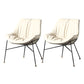 Contemporary Design PU Leather Dining Chairs Armless Solid Back Chair White 2 Piece Set Clearhalo ' kitchen&dining_furn' 'Dining Chairs' 'Dining Tables & Seating' 'dining_chair' 'furn' 'furn_dining_chair' 'Furniture' 'furniture_dining_chair' 'Kitchen & Dining Furniture' 'kitchen' 4468338
