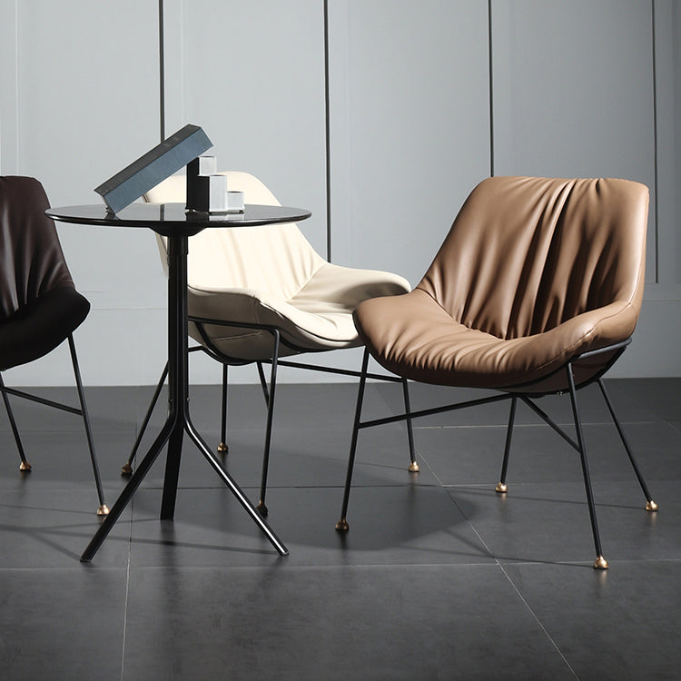 Contemporary Design PU Leather Dining Chairs Armless Solid Back Chair Clearhalo ' kitchen&dining_furn' 'Dining Chairs' 'Dining Tables & Seating' 'dining_chair' 'furn' 'furn_dining_chair' 'Furniture' 'furniture_dining_chair' 'Kitchen & Dining Furniture' 'kitchen' 4468351