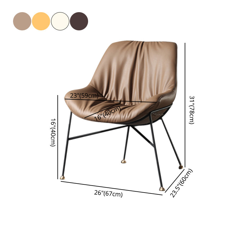 Contemporary Design PU Leather Dining Chairs Armless Solid Back Chair Clearhalo ' kitchen&dining_furn' 'Dining Chairs' 'Dining Tables & Seating' 'dining_chair' 'furn' 'furn_dining_chair' 'Furniture' 'furniture_dining_chair' 'Kitchen & Dining Furniture' 'kitchen' 4468353