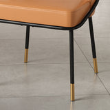 Glam Metal Dining Room Chairs Upholstered Armless Dining Chairs for Restaurant Use Clearhalo ' kitchen&dining_furn' 'Dining Chairs' 'Dining Tables & Seating' 'dining_chair' 'furn' 'furn_dining_chair' 'Furniture' 'furniture_dining_chair' 'Kitchen & Dining Furniture' 'kitchen' 4468364