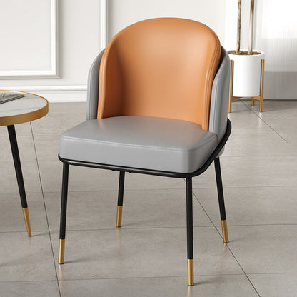 Glam Metal Dining Room Chairs Upholstered Armless Dining Chairs for Restaurant Use Silver Gray 1 Piece Clearhalo ' kitchen&dining_furn' 'Dining Chairs' 'Dining Tables & Seating' 'dining_chair' 'furn' 'furn_dining_chair' 'Furniture' 'furniture_dining_chair' 'Kitchen & Dining Furniture' 'kitchen' 4468367