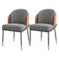 Glam Metal Dining Room Chairs Upholstered Armless Dining Chairs for Restaurant Use Black-White-Yellow 2 Piece Set Clearhalo ' kitchen&dining_furn' 'Dining Chairs' 'Dining Tables & Seating' 'dining_chair' 'furn' 'furn_dining_chair' 'Furniture' 'furniture_dining_chair' 'Kitchen & Dining Furniture' 'kitchen' 4468381