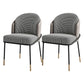 Glam Metal Dining Room Chairs Upholstered Armless Dining Chairs for Restaurant Use Black White Gray 2 Piece Set Clearhalo ' kitchen&dining_furn' 'Dining Chairs' 'Dining Tables & Seating' 'dining_chair' 'furn' 'furn_dining_chair' 'Furniture' 'furniture_dining_chair' 'Kitchen & Dining Furniture' 'kitchen' 4468384