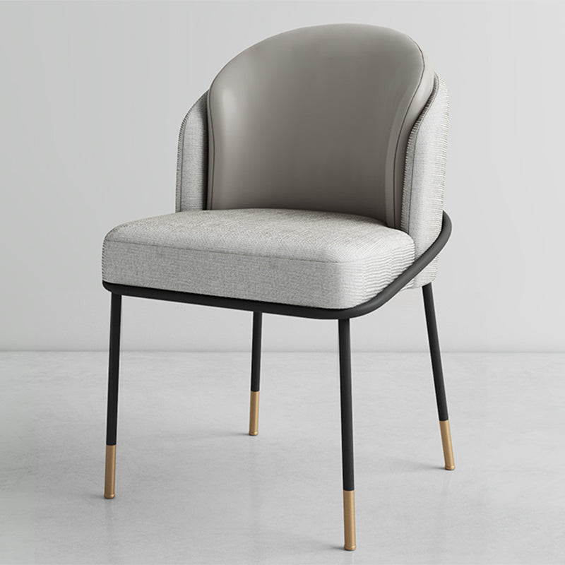 Glam Metal Dining Room Chairs Upholstered Armless Dining Chairs for Restaurant Use Grey 1 Piece Clearhalo ' kitchen&dining_furn' 'Dining Chairs' 'Dining Tables & Seating' 'dining_chair' 'furn' 'furn_dining_chair' 'Furniture' 'furniture_dining_chair' 'Kitchen & Dining Furniture' 'kitchen' 4468389