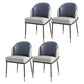 Glam Metal Dining Room Chairs Upholstered Armless Dining Chairs for Restaurant Use Gray-Blue 4 Piece Set Clearhalo ' kitchen&dining_furn' 'Dining Chairs' 'Dining Tables & Seating' 'dining_chair' 'furn' 'furn_dining_chair' 'Furniture' 'furniture_dining_chair' 'Kitchen & Dining Furniture' 'kitchen' 4468394