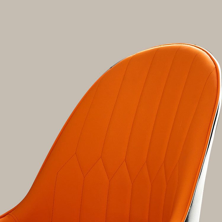 Scandinavian Design Leather Dining Side Chair Solid Back Arm Side Chairs Clearhalo ' kitchen&dining_furn' 'Dining Chairs' 'Dining Tables & Seating' 'dining_chair' 'furn' 'furn_dining_chair' 'Furniture' 'furniture_dining_chair' 'Kitchen & Dining Furniture' 'kitchen' 4468406