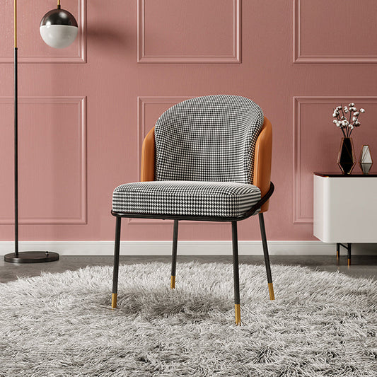 Glam Metal Dining Room Chairs Parsons Armless Dining Chairs for Restaurant Use Clearhalo ' kitchen&dining_furn' 'Dining Chairs' 'Dining Tables & Seating' 'dining_chair' 'furn' 'furn_dining_chair' 'Furniture' 'furniture_dining_chair' 'Kitchen & Dining Furniture' 'kitchen' 4468413