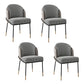 Glam Metal Dining Room Chairs Parsons Armless Dining Chairs for Restaurant Use Black White Gray 4 Piece Set Clearhalo ' kitchen&dining_furn' 'Dining Chairs' 'Dining Tables & Seating' 'dining_chair' 'furn' 'furn_dining_chair' 'Furniture' 'furniture_dining_chair' 'Kitchen & Dining Furniture' 'kitchen' 4468430