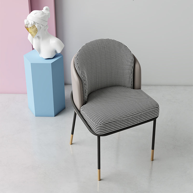 Glam Metal Dining Room Chairs Parsons Armless Dining Chairs for Restaurant Use Clearhalo ' kitchen&dining_furn' 'Dining Chairs' 'Dining Tables & Seating' 'dining_chair' 'furn' 'furn_dining_chair' 'Furniture' 'furniture_dining_chair' 'Kitchen & Dining Furniture' 'kitchen' 4468431