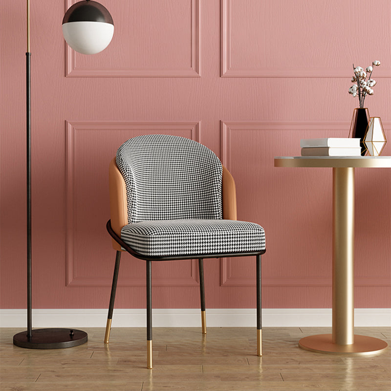 Glam Metal Dining Room Chairs Parsons Armless Dining Chairs for Restaurant Use Clearhalo ' kitchen&dining_furn' 'Dining Chairs' 'Dining Tables & Seating' 'dining_chair' 'furn' 'furn_dining_chair' 'Furniture' 'furniture_dining_chair' 'Kitchen & Dining Furniture' 'kitchen' 4468433