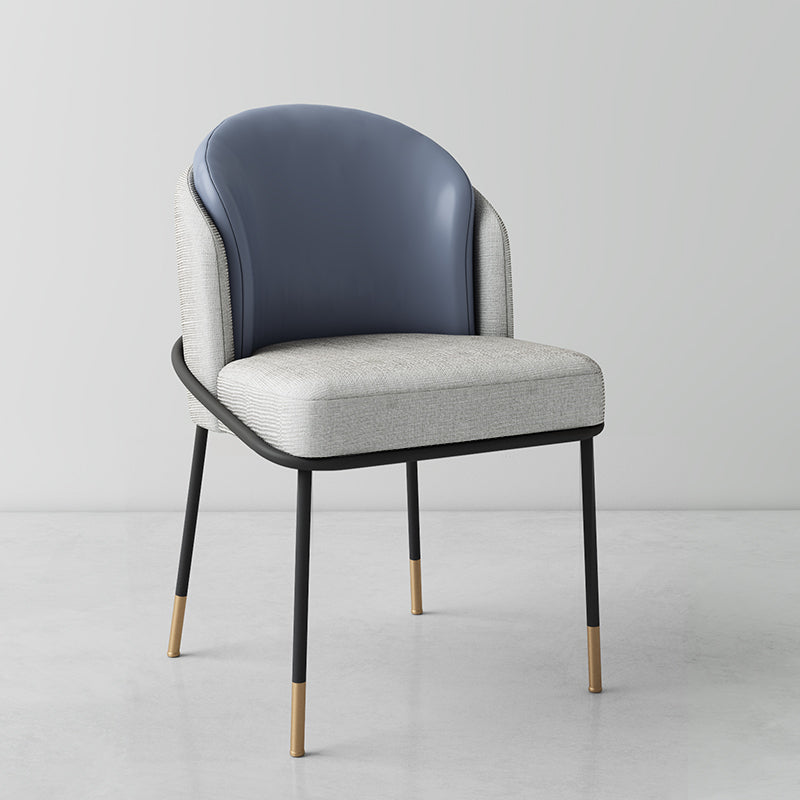 Glam Metal Dining Room Chairs Parsons Armless Dining Chairs for Restaurant Use Gray-Blue 1 Piece Clearhalo ' kitchen&dining_furn' 'Dining Chairs' 'Dining Tables & Seating' 'dining_chair' 'furn' 'furn_dining_chair' 'Furniture' 'furniture_dining_chair' 'Kitchen & Dining Furniture' 'kitchen' 4468439