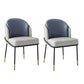 Glam Metal Dining Room Chairs Parsons Armless Dining Chairs for Restaurant Use Gray-Blue 2 Piece Set Clearhalo ' kitchen&dining_furn' 'Dining Chairs' 'Dining Tables & Seating' 'dining_chair' 'furn' 'furn_dining_chair' 'Furniture' 'furniture_dining_chair' 'Kitchen & Dining Furniture' 'kitchen' 4468440