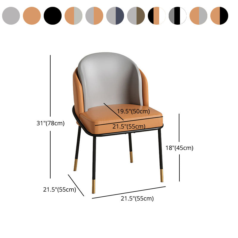 Glam Metal Dining Room Chairs Parsons Armless Dining Chairs for Restaurant Use Clearhalo ' kitchen&dining_furn' 'Dining Chairs' 'Dining Tables & Seating' 'dining_chair' 'furn' 'furn_dining_chair' 'Furniture' 'furniture_dining_chair' 'Kitchen & Dining Furniture' 'kitchen' 4468457