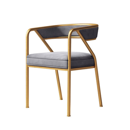 Glam Velvet Dining Room Chair Open Back Dining Side Chairs for Restaurant Use Grey 1 Piece Clearhalo ' kitchen&dining_furn' 'Dining Chairs' 'Dining Tables & Seating' 'dining_chair' 'furn' 'furn_dining_chair' 'Furniture' 'furniture_dining_chair' 'Kitchen & Dining Furniture' 'kitchen' 4468459