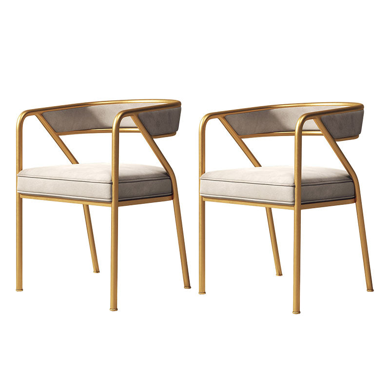 Glam Velvet Dining Room Chair Open Back Dining Side Chairs for Restaurant Use White 2 Piece Set Clearhalo ' kitchen&dining_furn' 'Dining Chairs' 'Dining Tables & Seating' 'dining_chair' 'furn' 'furn_dining_chair' 'Furniture' 'furniture_dining_chair' 'Kitchen & Dining Furniture' 'kitchen' 4468467