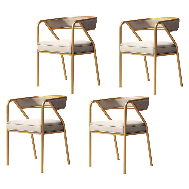 Glam Velvet Dining Room Chair Open Back Dining Side Chairs for Restaurant Use White 4 Piece Set Clearhalo ' kitchen&dining_furn' 'Dining Chairs' 'Dining Tables & Seating' 'dining_chair' 'furn' 'furn_dining_chair' 'Furniture' 'furniture_dining_chair' 'Kitchen & Dining Furniture' 'kitchen' 4468468