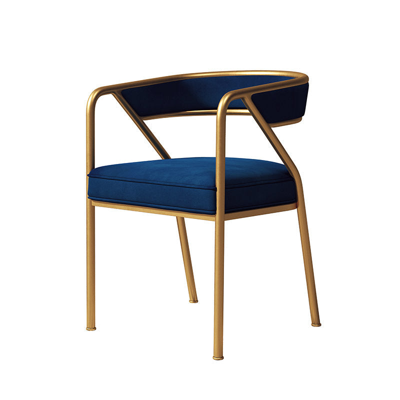 Glam Velvet Dining Room Chair Open Back Dining Side Chairs for Restaurant Use Blue 1 Piece Clearhalo ' kitchen&dining_furn' 'Dining Chairs' 'Dining Tables & Seating' 'dining_chair' 'furn' 'furn_dining_chair' 'Furniture' 'furniture_dining_chair' 'Kitchen & Dining Furniture' 'kitchen' 4468471