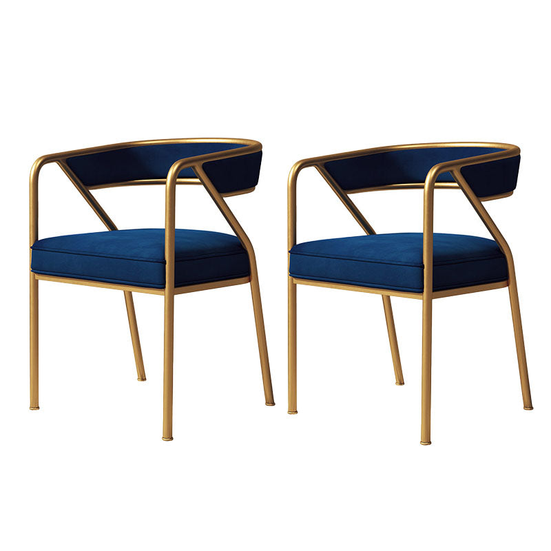 Glam Velvet Dining Room Chair Open Back Dining Side Chairs for Restaurant Use Blue 2 Piece Set Clearhalo ' kitchen&dining_furn' 'Dining Chairs' 'Dining Tables & Seating' 'dining_chair' 'furn' 'furn_dining_chair' 'Furniture' 'furniture_dining_chair' 'Kitchen & Dining Furniture' 'kitchen' 4468472