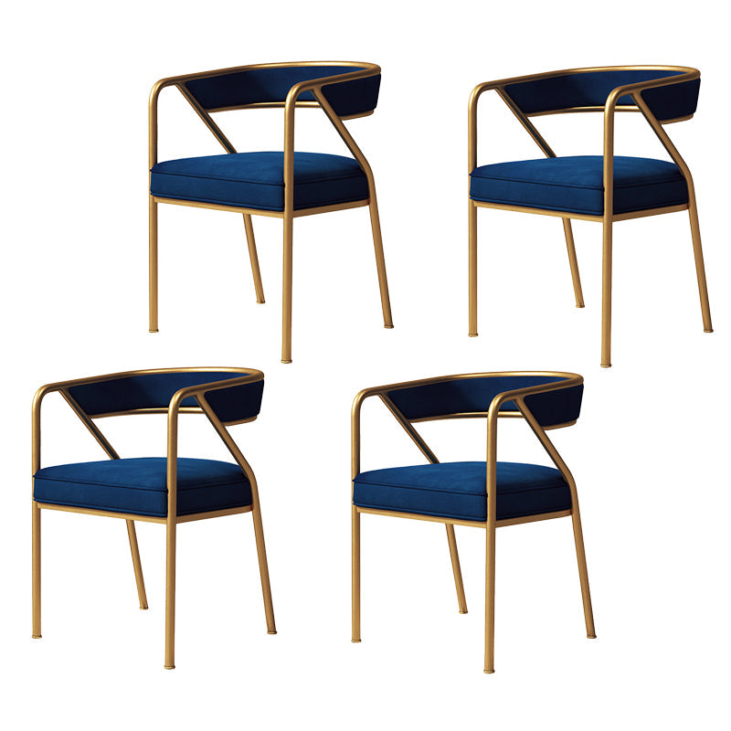 Glam Velvet Dining Room Chair Open Back Dining Side Chairs for Restaurant Use Blue 4 Piece Set Clearhalo ' kitchen&dining_furn' 'Dining Chairs' 'Dining Tables & Seating' 'dining_chair' 'furn' 'furn_dining_chair' 'Furniture' 'furniture_dining_chair' 'Kitchen & Dining Furniture' 'kitchen' 4468473