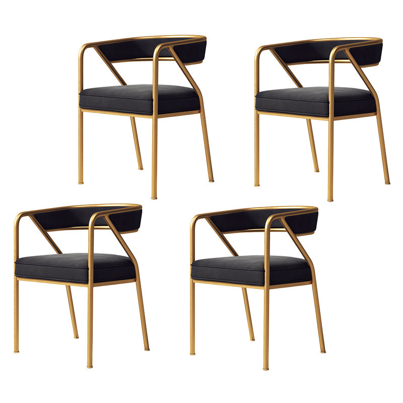 Glam Velvet Dining Room Chair Open Back Dining Side Chairs for Restaurant Use Black 4 Piece Set Clearhalo ' kitchen&dining_furn' 'Dining Chairs' 'Dining Tables & Seating' 'dining_chair' 'furn' 'furn_dining_chair' 'Furniture' 'furniture_dining_chair' 'Kitchen & Dining Furniture' 'kitchen' 4468476