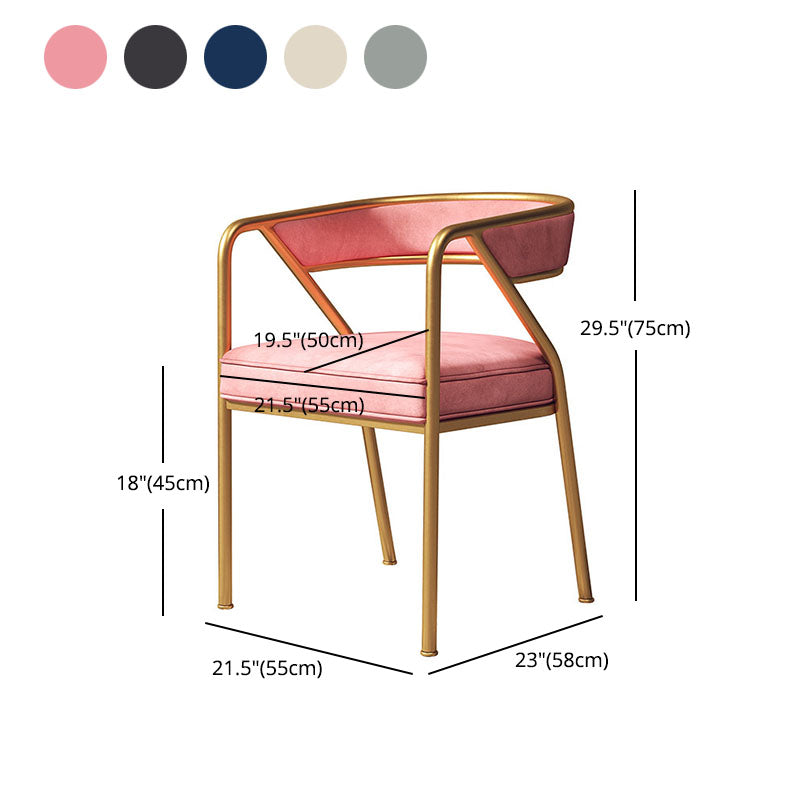 Glam Velvet Dining Room Chair Open Back Dining Side Chairs for Restaurant Use Clearhalo ' kitchen&dining_furn' 'Dining Chairs' 'Dining Tables & Seating' 'dining_chair' 'furn' 'furn_dining_chair' 'Furniture' 'furniture_dining_chair' 'Kitchen & Dining Furniture' 'kitchen' 4468480