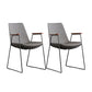Scandinavian Design Solid Back Dining Side Chair Leather Dining Side Chair Dark Gray 2 Piece Set Black Clearhalo ' kitchen&dining_furn' 'Dining Chairs' 'Dining Tables & Seating' 'dining_chair' 'furn' 'furn_dining_chair' 'Furniture' 'furniture_dining_chair' 'Kitchen & Dining Furniture' 'kitchen' 4468483
