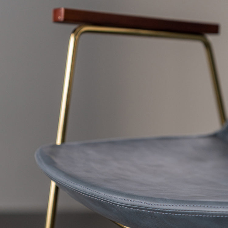 Scandinavian Design Solid Back Dining Side Chair Leather Dining Side Chair Clearhalo ' kitchen&dining_furn' 'Dining Chairs' 'Dining Tables & Seating' 'dining_chair' 'furn' 'furn_dining_chair' 'Furniture' 'furniture_dining_chair' 'Kitchen & Dining Furniture' 'kitchen' 4468493