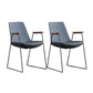 Scandinavian Design Solid Back Dining Side Chair Leather Dining Side Chair Blue 2 Piece Set Black Clearhalo ' kitchen&dining_furn' 'Dining Chairs' 'Dining Tables & Seating' 'dining_chair' 'furn' 'furn_dining_chair' 'Furniture' 'furniture_dining_chair' 'Kitchen & Dining Furniture' 'kitchen' 4468502
