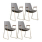 Scandinavian Design Solid Back Dining Side Chair Leather Dining Side Chair Dark Gray 4 Piece Set Brass Gold Clearhalo ' kitchen&dining_furn' 'Dining Chairs' 'Dining Tables & Seating' 'dining_chair' 'furn' 'furn_dining_chair' 'Furniture' 'furniture_dining_chair' 'Kitchen & Dining Furniture' 'kitchen' 4468514