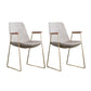 Scandinavian Design Solid Back Dining Side Chair Leather Dining Side Chair Light Gray 2 Piece Set Brass Gold Clearhalo ' kitchen&dining_furn' 'Dining Chairs' 'Dining Tables & Seating' 'dining_chair' 'furn' 'furn_dining_chair' 'Furniture' 'furniture_dining_chair' 'Kitchen & Dining Furniture' 'kitchen' 4468516