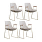 Scandinavian Design Solid Back Dining Side Chair Leather Dining Side Chair Light Gray 4 Piece Set Brass Gold Clearhalo ' kitchen&dining_furn' 'Dining Chairs' 'Dining Tables & Seating' 'dining_chair' 'furn' 'furn_dining_chair' 'Furniture' 'furniture_dining_chair' 'Kitchen & Dining Furniture' 'kitchen' 4468517