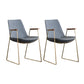 Scandinavian Design Solid Back Dining Side Chair Leather Dining Side Chair Blue 2 Piece Set Brass Gold Clearhalo ' kitchen&dining_furn' 'Dining Chairs' 'Dining Tables & Seating' 'dining_chair' 'furn' 'furn_dining_chair' 'Furniture' 'furniture_dining_chair' 'Kitchen & Dining Furniture' 'kitchen' 4468522