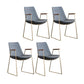 Scandinavian Design Solid Back Dining Side Chair Leather Dining Side Chair Blue 4 Piece Set Brass Gold Clearhalo ' kitchen&dining_furn' 'Dining Chairs' 'Dining Tables & Seating' 'dining_chair' 'furn' 'furn_dining_chair' 'Furniture' 'furniture_dining_chair' 'Kitchen & Dining Furniture' 'kitchen' 4468523