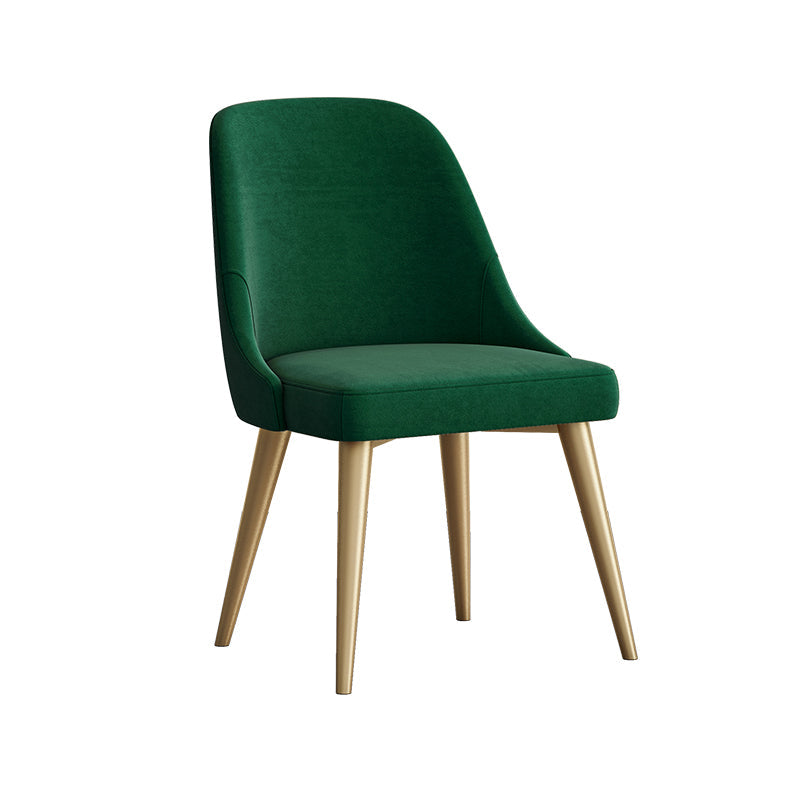 Scandinavian Design Solid Back Armless Dining Chair PU Leather Dining Chairs Green 1 Piece Clearhalo ' kitchen&dining_furn' 'Dining Chairs' 'Dining Tables & Seating' 'dining_chair' 'furn' 'furn_dining_chair' 'Furniture' 'furniture_dining_chair' 'Kitchen & Dining Furniture' 'kitchen' 4468543