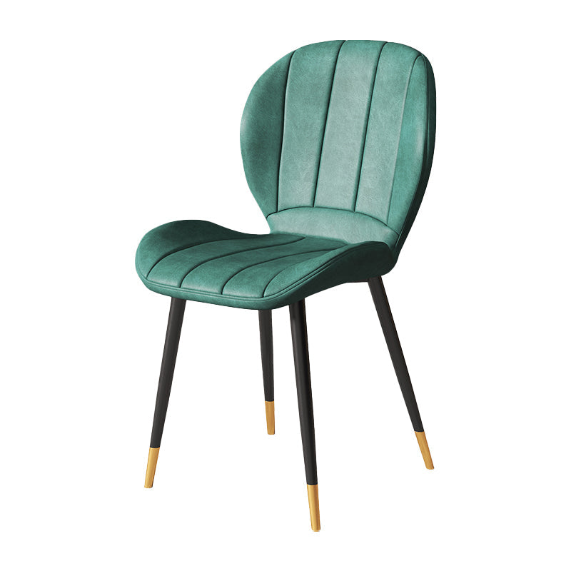 Nordic Style Kitchen Metal Dining Chair Wingback Dining Armless Side Chairs Blackish Green 1 Piece Black Gold Clearhalo ' kitchen&dining_furn' 'Dining Chairs' 'Dining Tables & Seating' 'dining_chair' 'furn' 'furn_dining_chair' 'Furniture' 'furniture_dining_chair' 'Kitchen & Dining Furniture' 'kitchen' 4468560