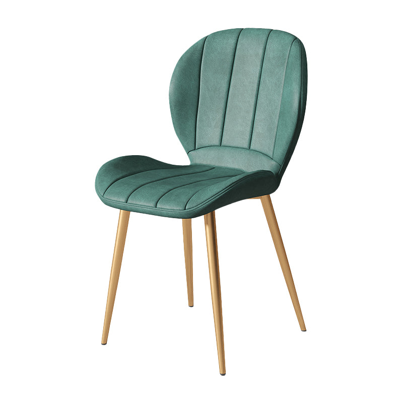 Nordic Style Kitchen Metal Dining Chair Wingback Dining Armless Side Chairs Blackish Green 1 Piece Brass Gold Clearhalo ' kitchen&dining_furn' 'Dining Chairs' 'Dining Tables & Seating' 'dining_chair' 'furn' 'furn_dining_chair' 'Furniture' 'furniture_dining_chair' 'Kitchen & Dining Furniture' 'kitchen' 4468566